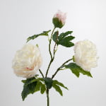 80cm Real-Touch 3 Heads Lydia Peony Spray