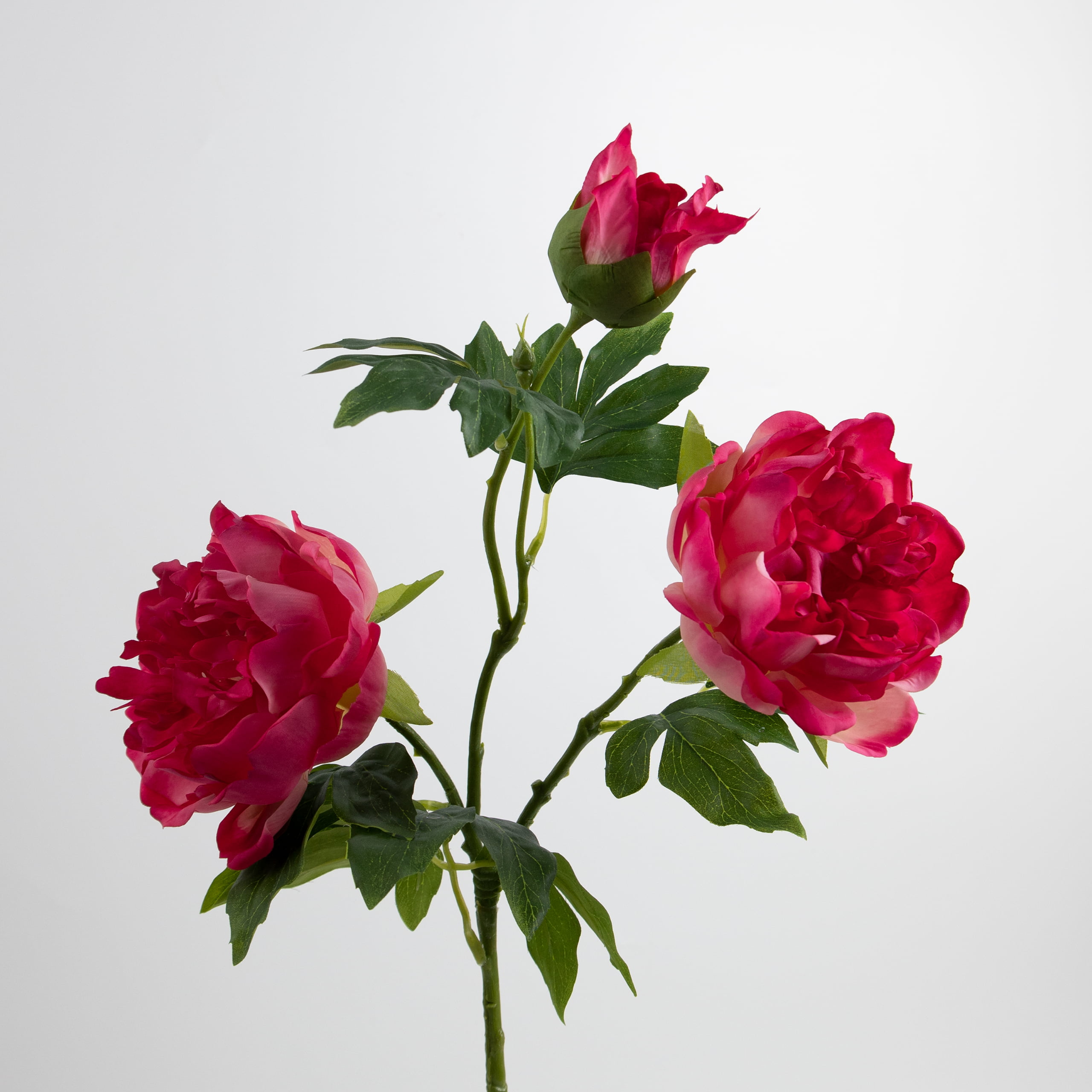 80cm Real-Touch 3 Heads Lydia Peony Spray