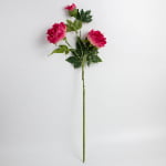 80cm Real-Touch 3 Heads Lydia Peony Spray