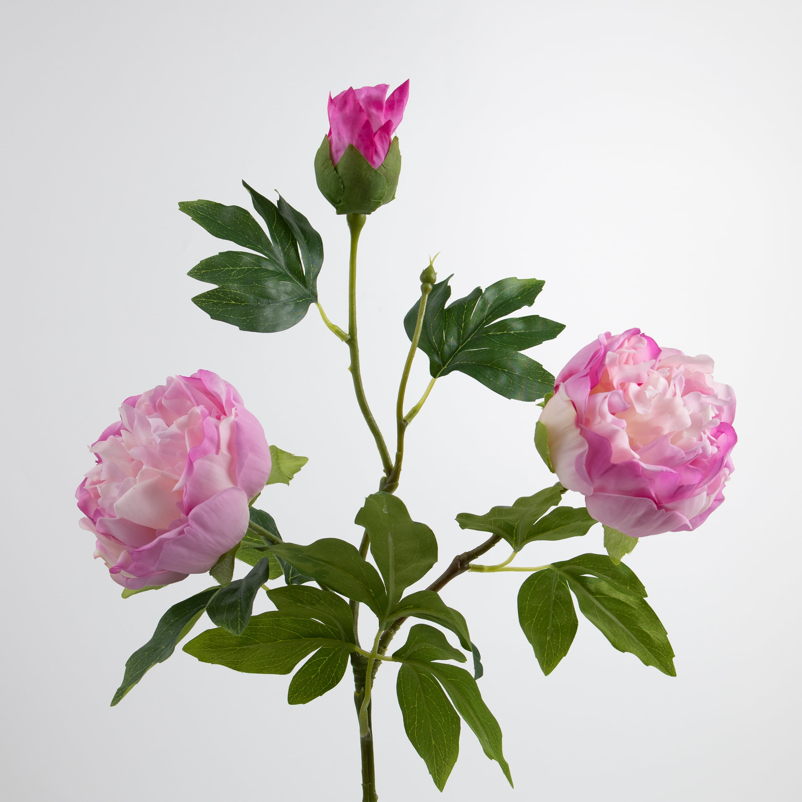 80cm Real-Touch 3 Heads Lydia Peony Spray