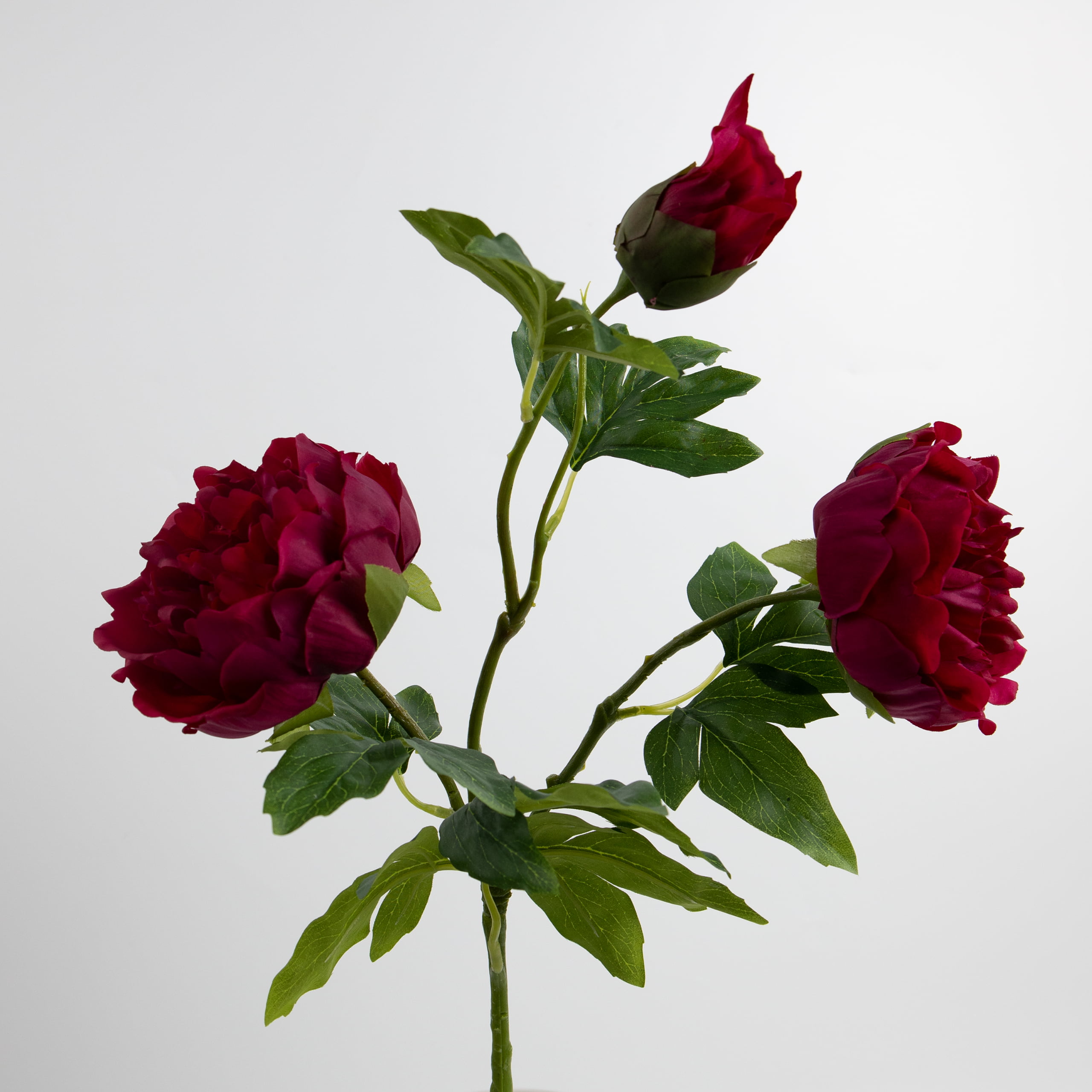 80cm Real-Touch 3 Heads Lydia Peony Spray