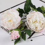 80cm Real-Touch 3 Heads Lydia Peony Spray