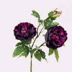 80cm Real-Touch 3 Heads Lydia Peony Spray