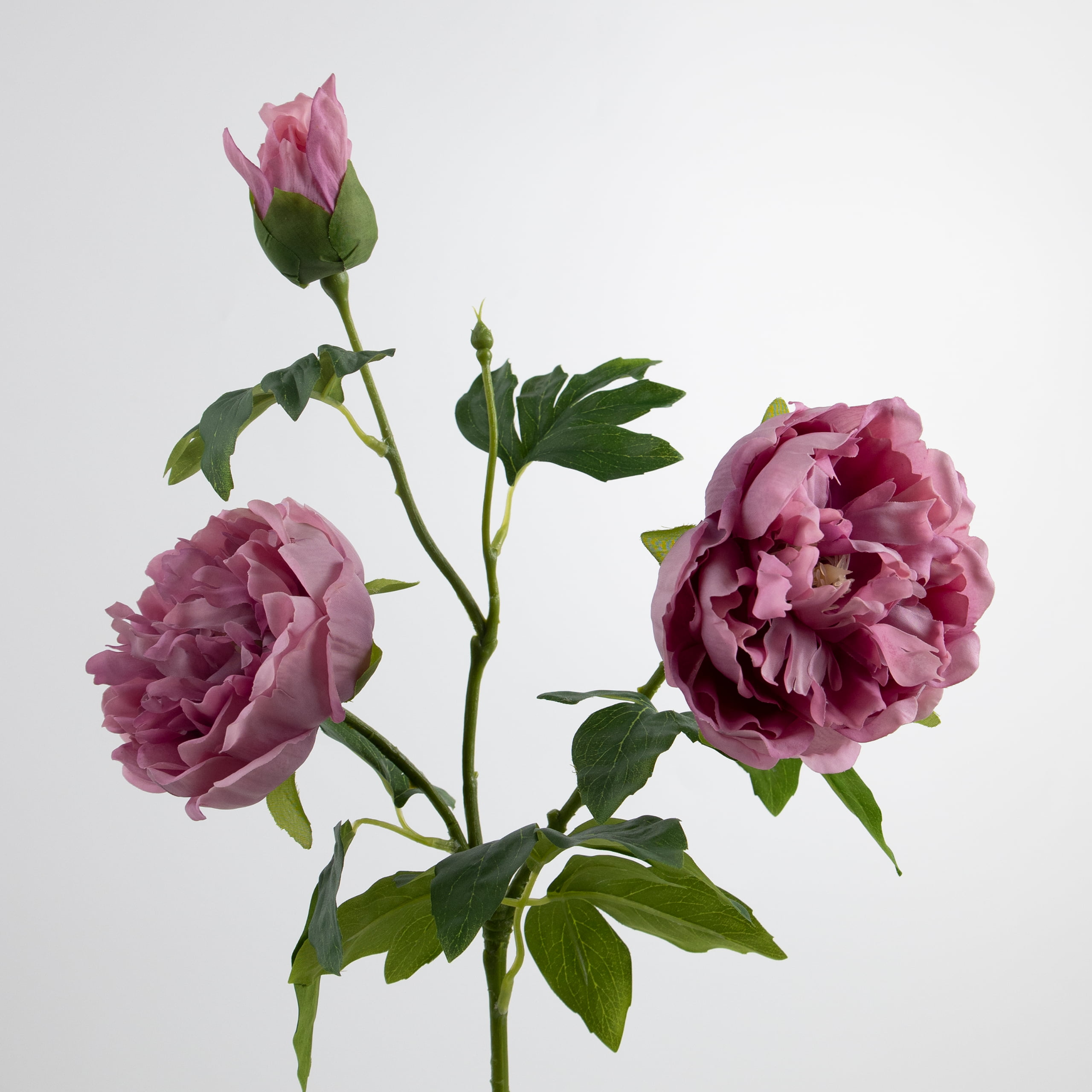 80cm Real-Touch 3 Heads Lydia Peony Spray