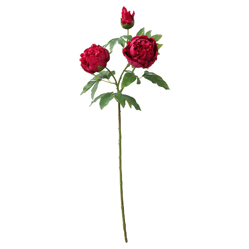80cm Real-Touch 3 Heads Lydia Peony Spray