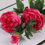 80cm Real-Touch 3 Heads Lydia Peony Spray