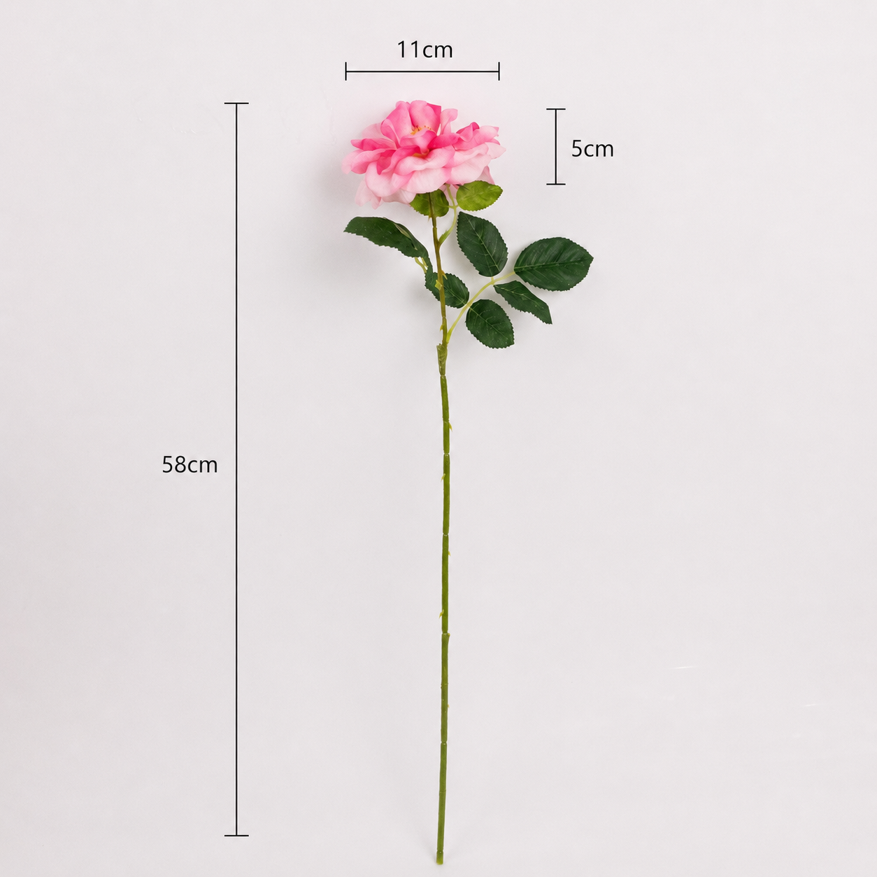 58cm Real-Touch Jasmine Rose Stem