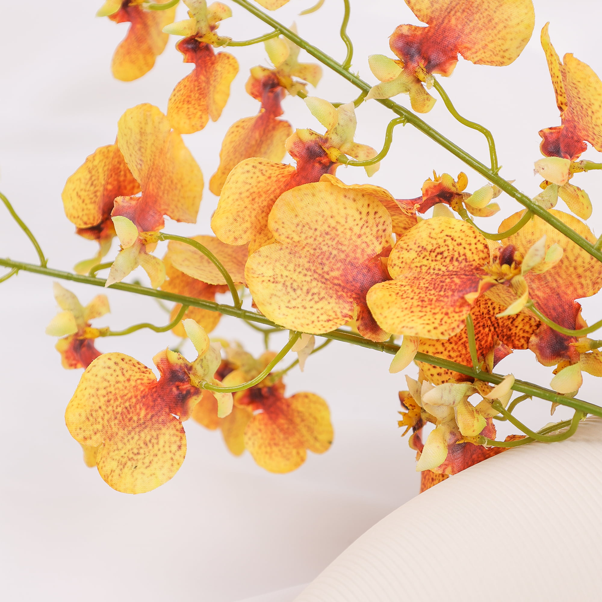 98cm Real-Touch 3 Heads Dancing Orchid Stem