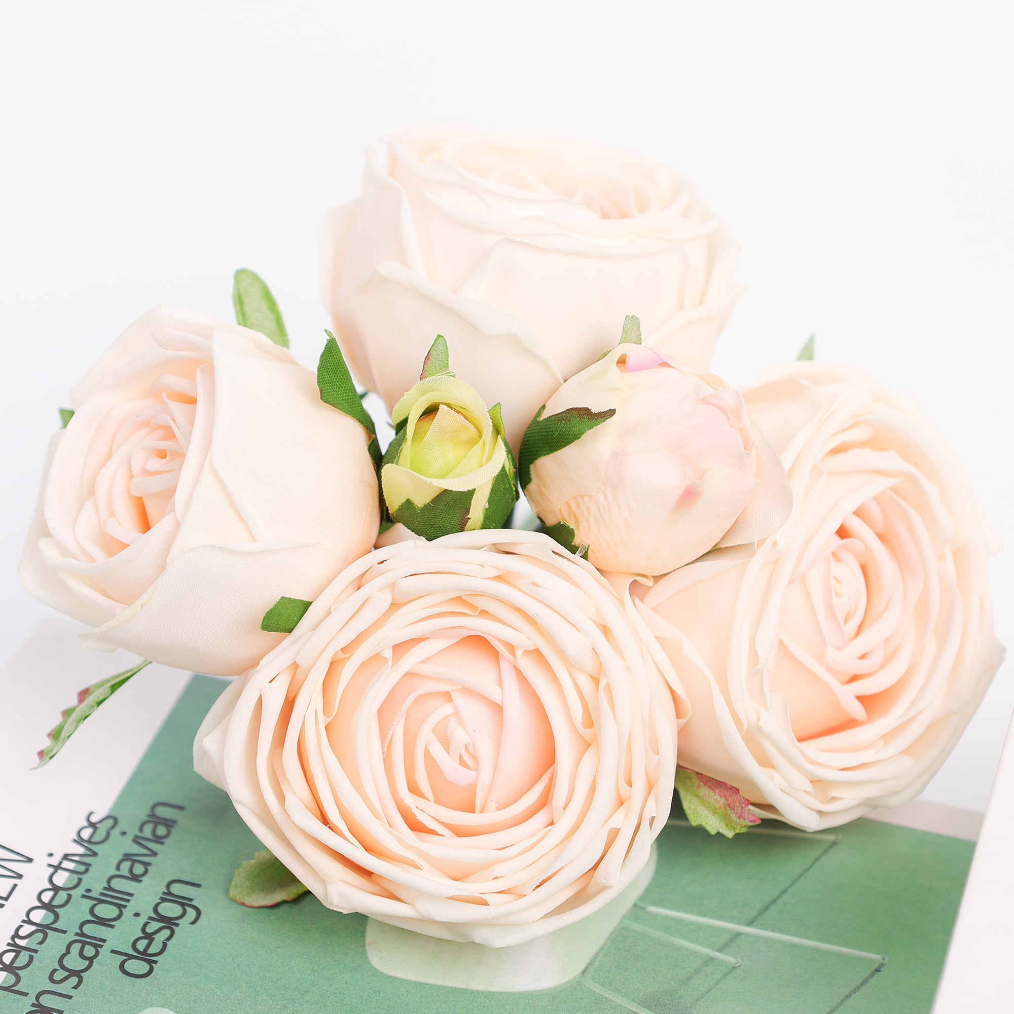 20cm Real-Touch 6 Heads Bernice Rose Bundle