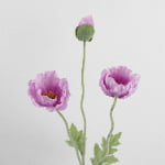 70cm Real-Touch 3 Heads Poppy Spray