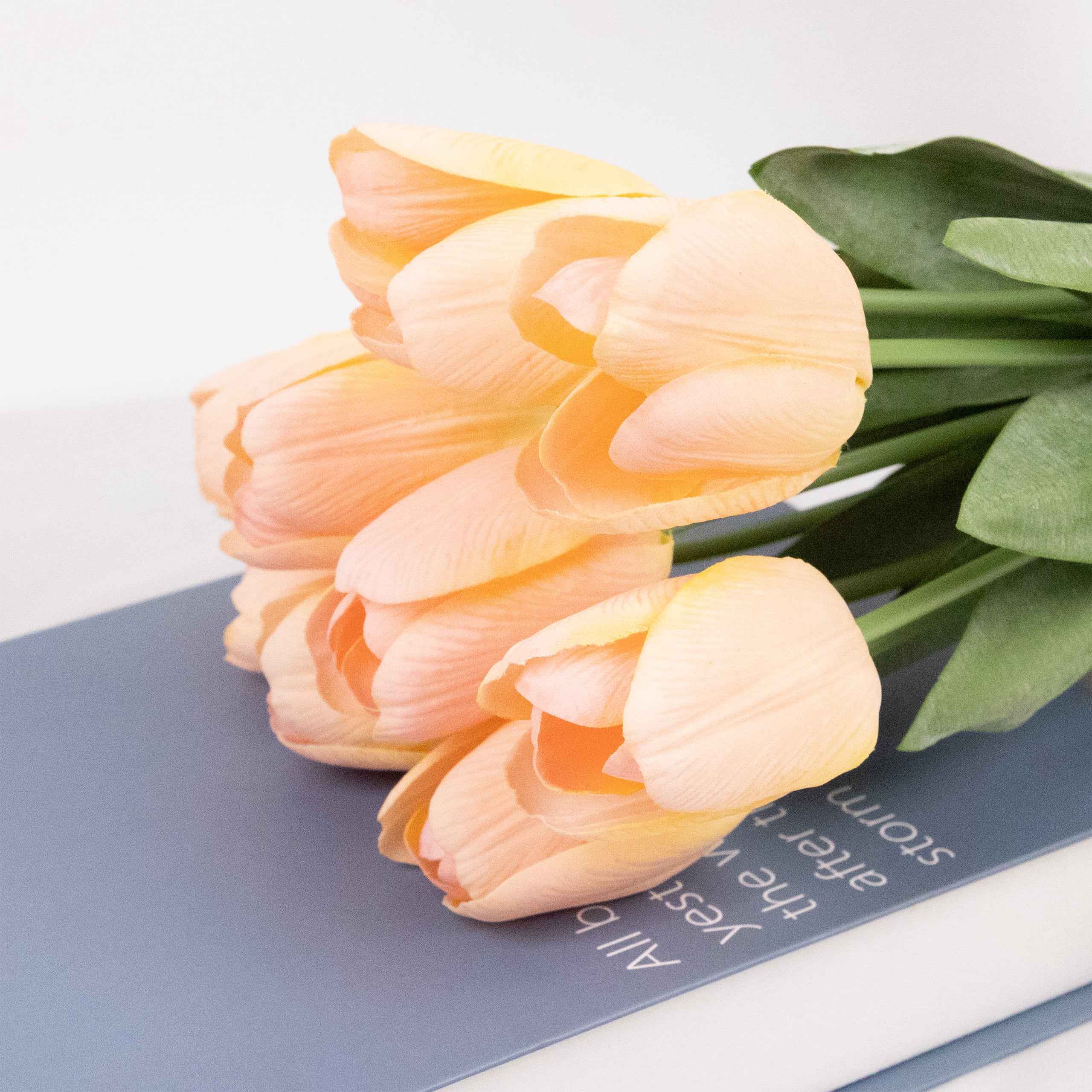 45cm Real-Touch 9 Heads Ariel Tulip Bundle