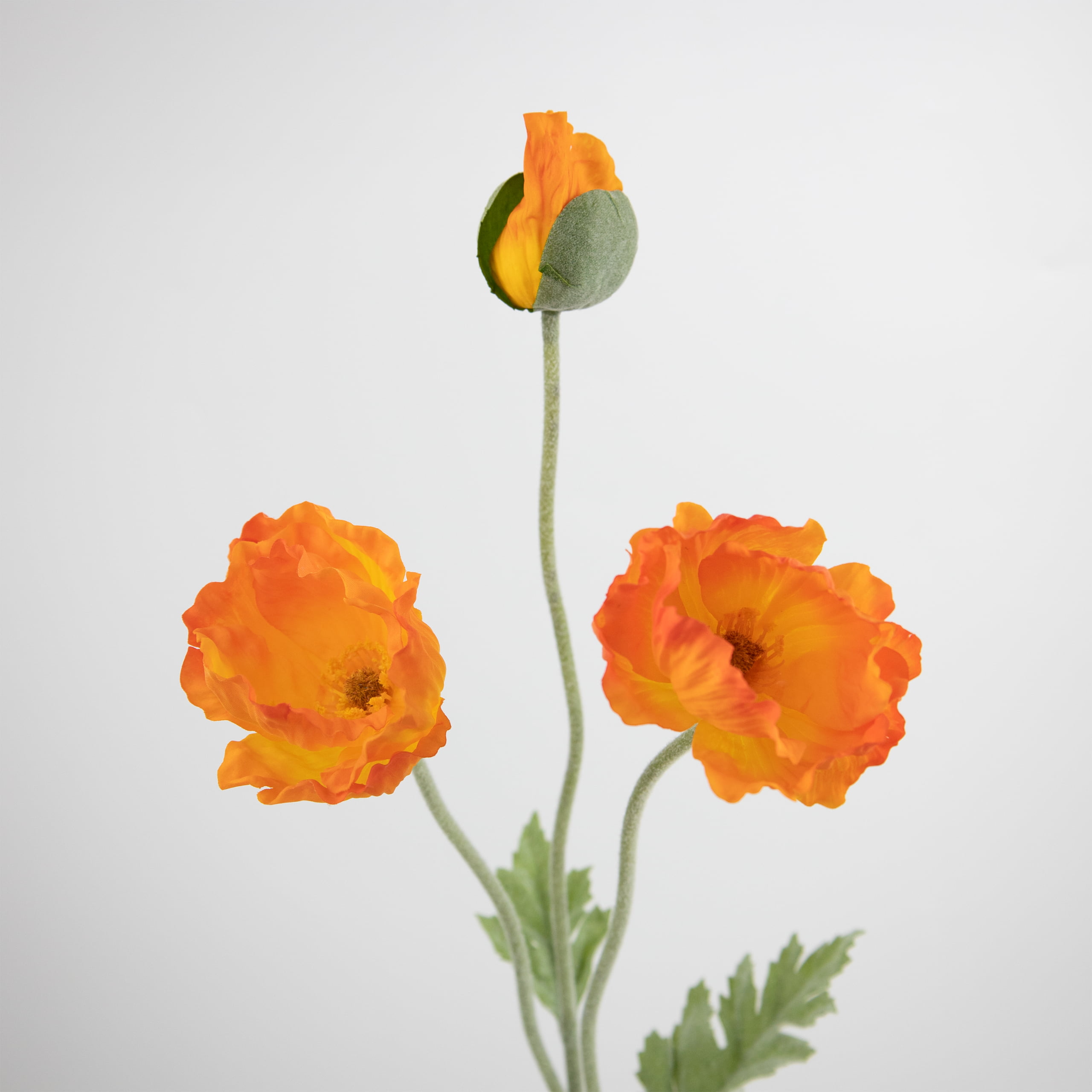 70cm Real-Touch 3 Heads Poppy Spray