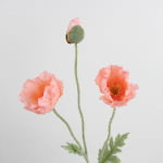 70cm Real-Touch 3 Heads Poppy Spray