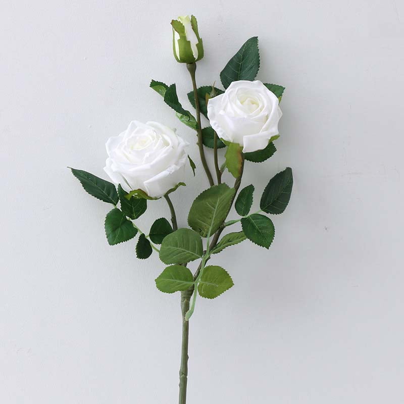 80cm Real-Touch 3 Heads Victoria Rose Spray