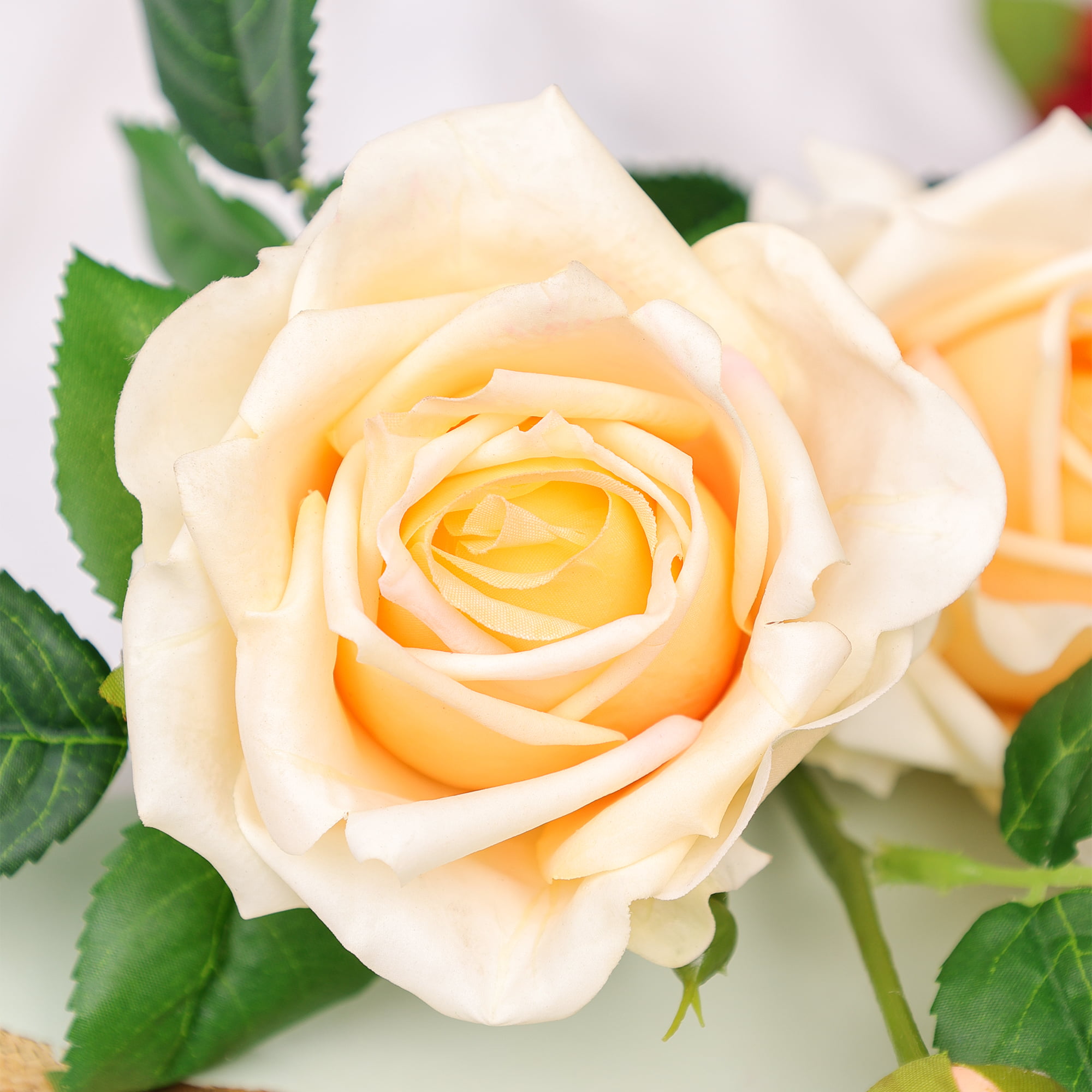 80cm Real-Touch 3 Heads Elsa Rose Spray