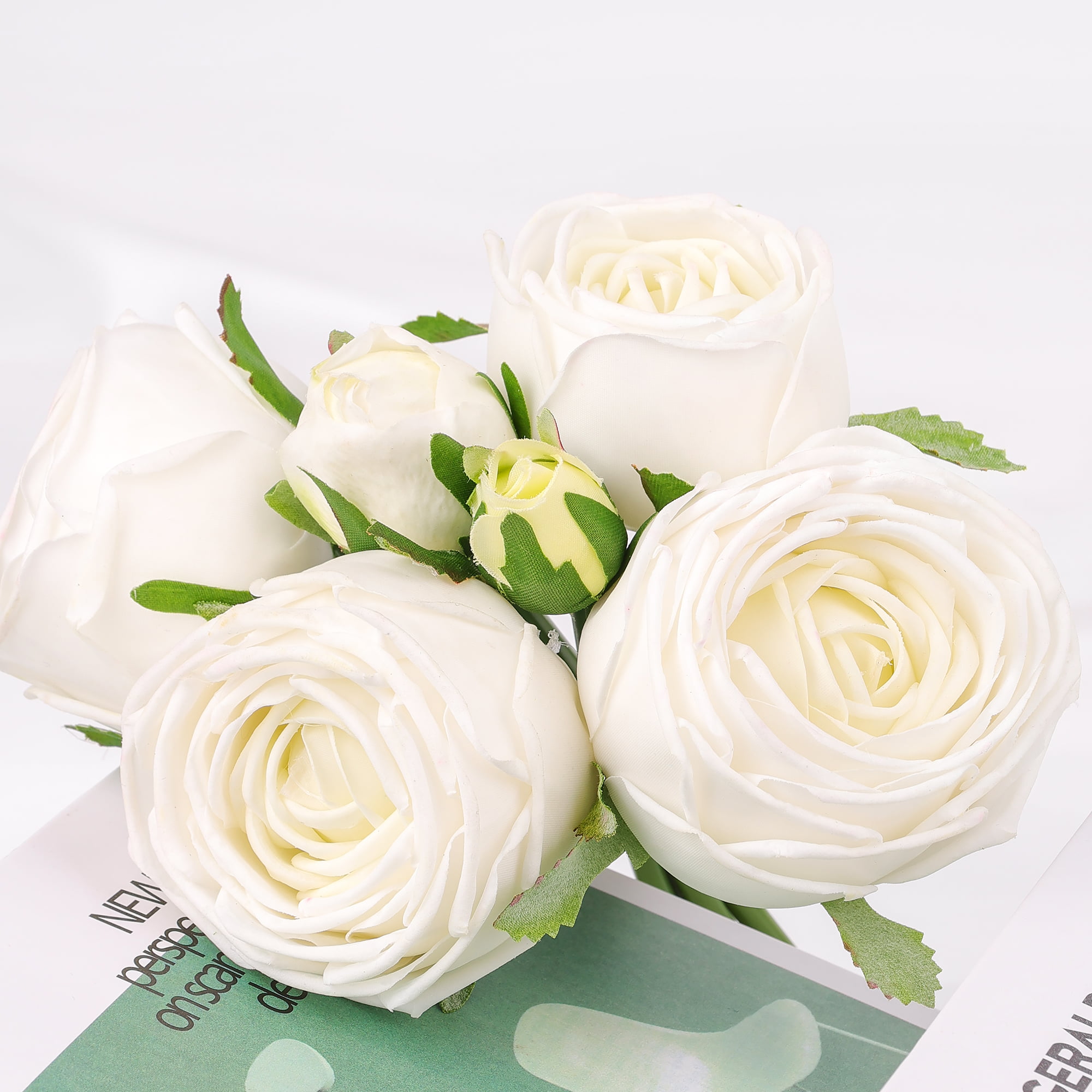 20cm Real-Touch 6 Heads Bernice Rose Bundle