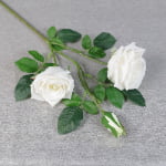55cm Real-Touch 3 Heads Coco Rose Spray
