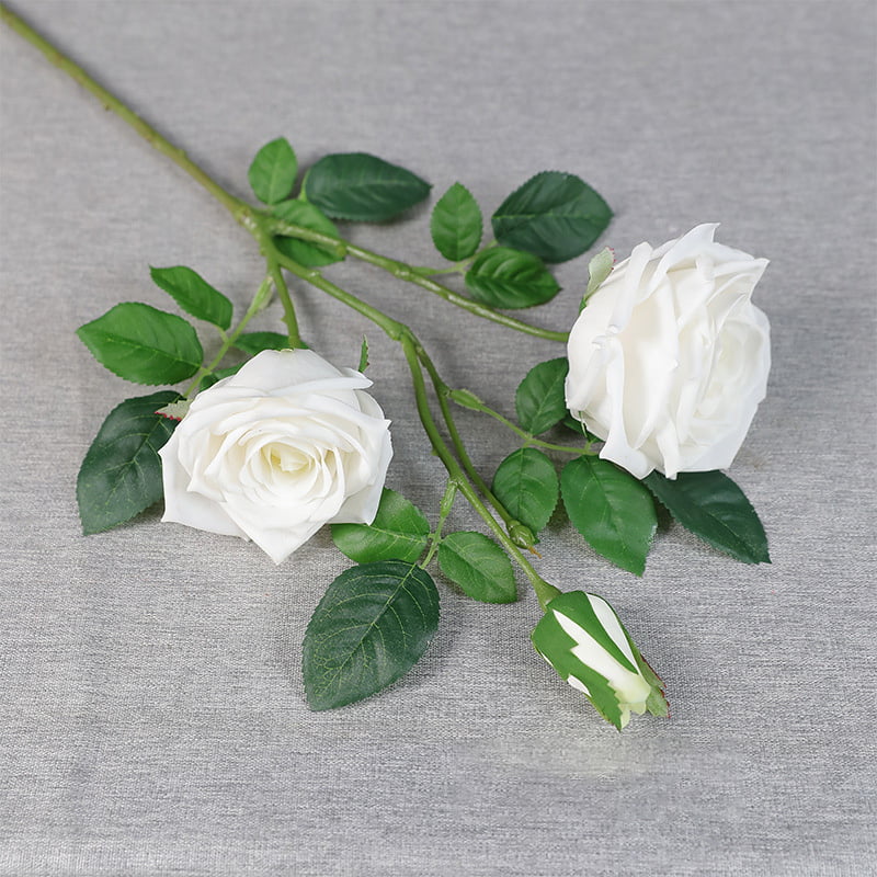 55cm Real-Touch 3 Heads Coco Rose Spray