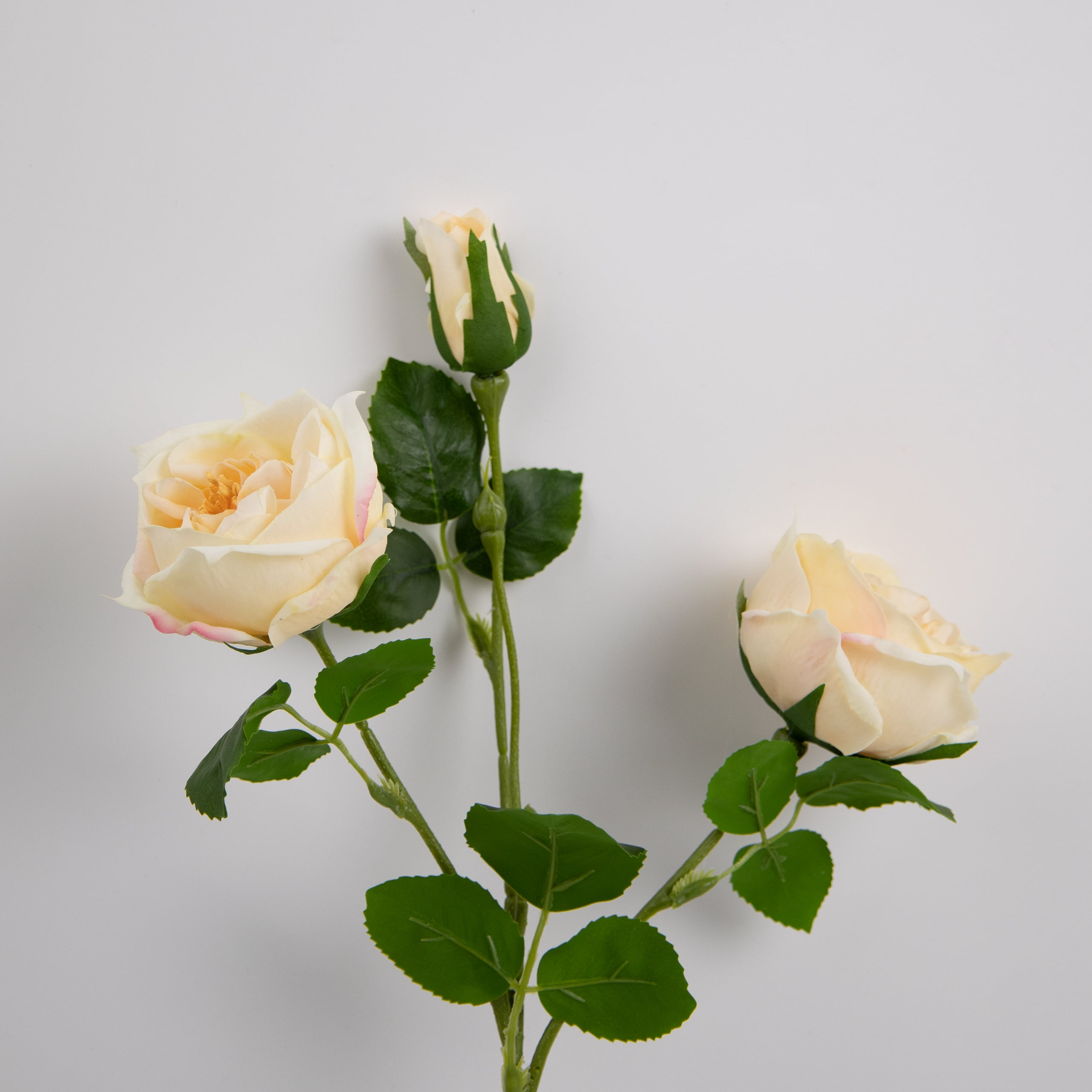 51cm Real-Touch 3 Heads Mini Austin Rose Spray