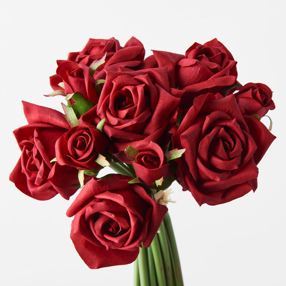20cm Real-Touch 10 Heads Bella Rose Bundle