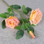 55cm Real-Touch 3 Heads Coco Rose Spray