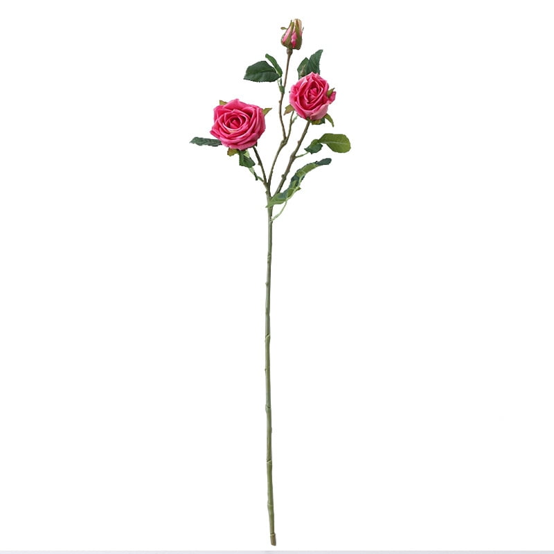 80cm Real-Touch 3 Heads Victoria Rose Spray