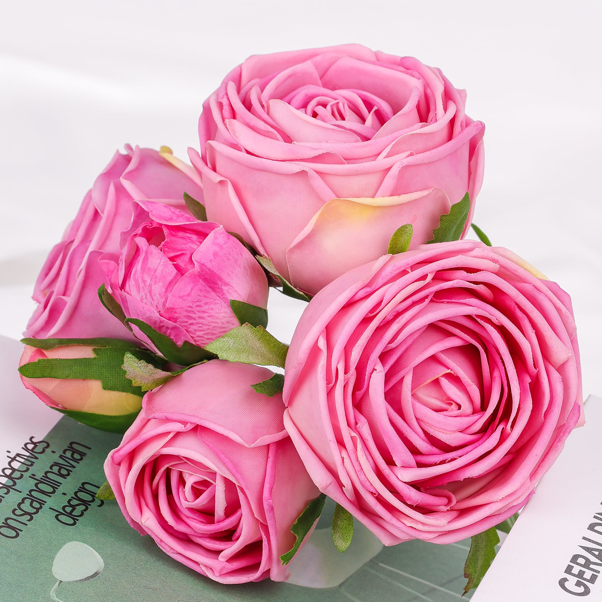 20cm Real-Touch 6 Heads Bernice Rose Bundle
