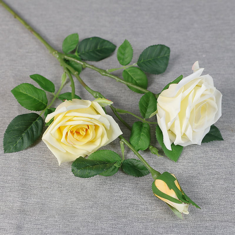 55cm Real-Touch 3 Heads Coco Rose Spray