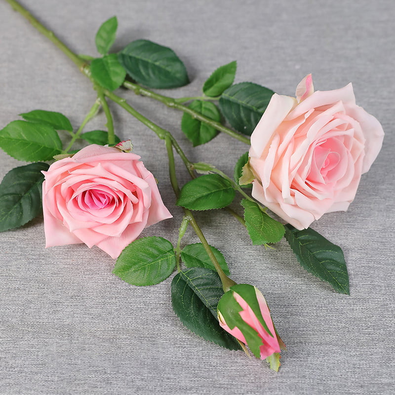 55cm Real-Touch 3 Heads Coco Rose Spray