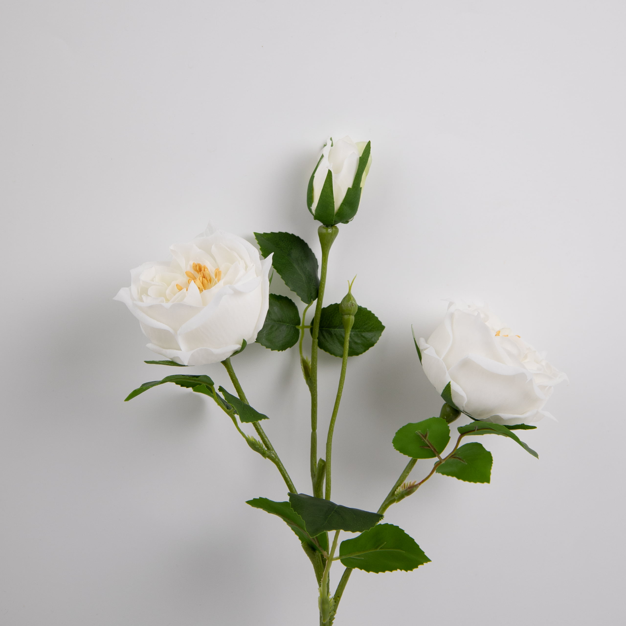 51cm Real-Touch 3 Heads Mini Austin Rose Spray