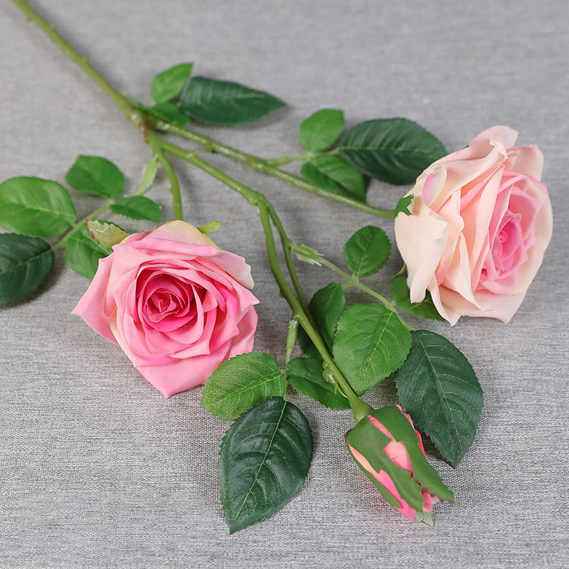 55cm Real-Touch 3 Heads Coco Rose Spray
