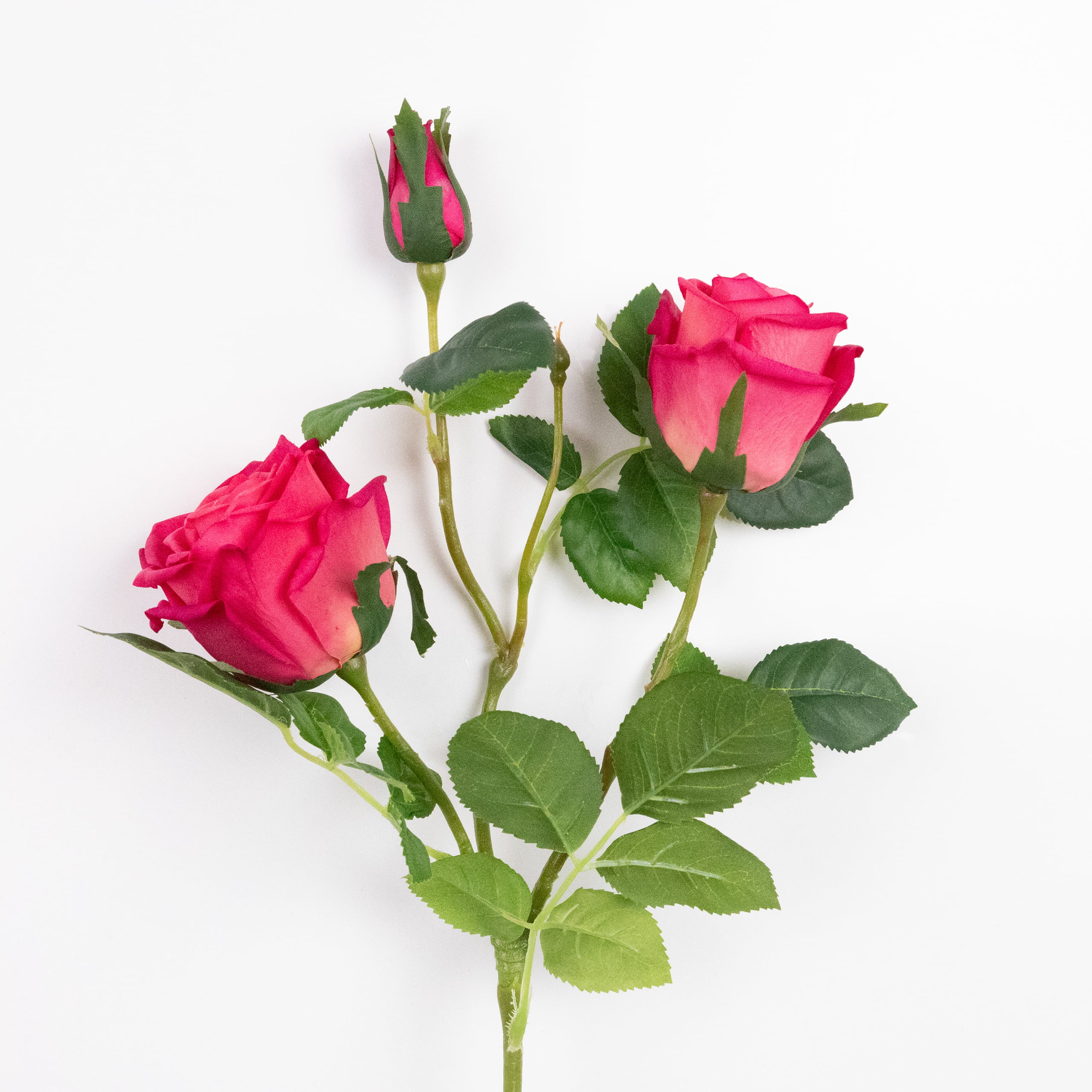 80cm Real-Touch 3 Heads Victoria Rose Spray