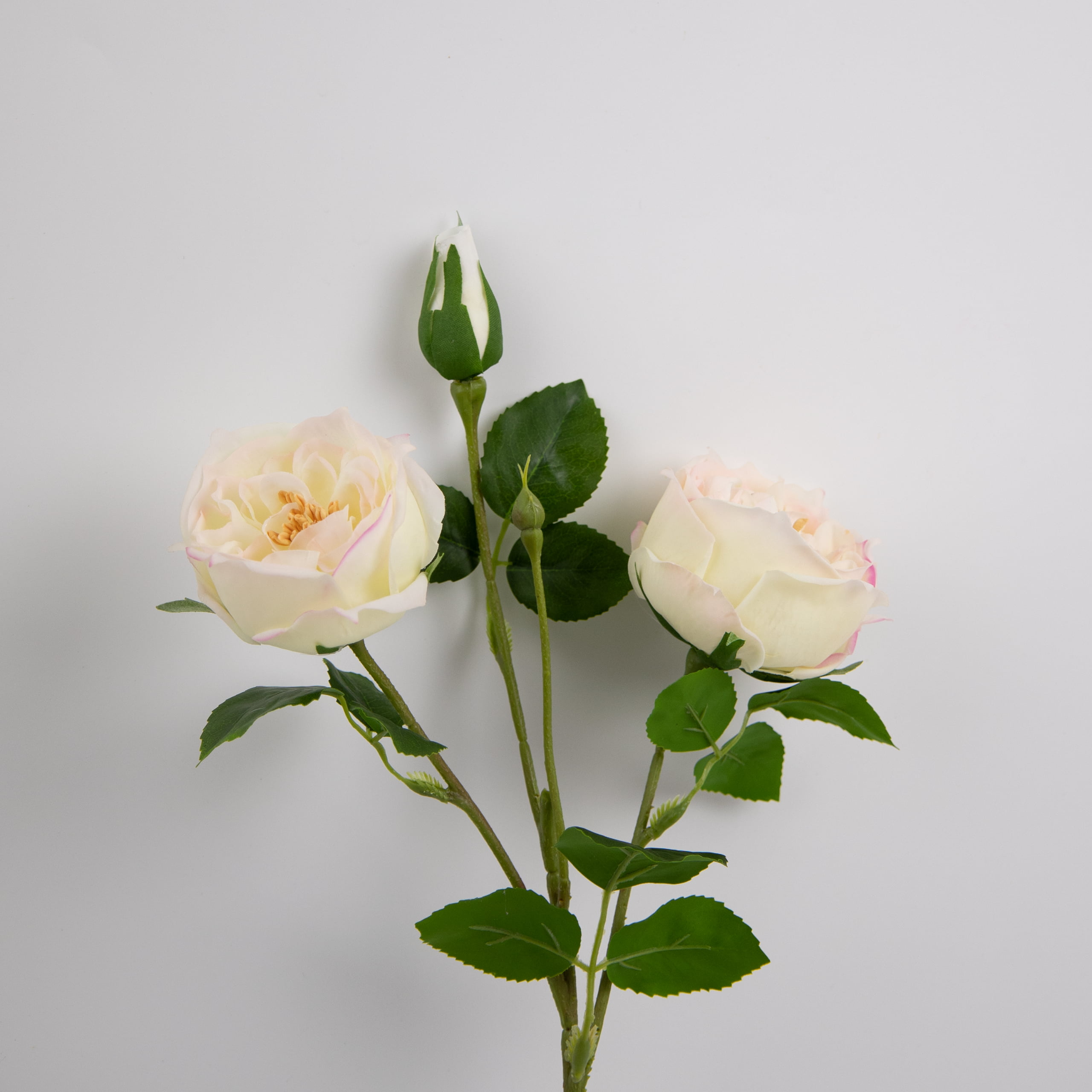 51cm Real-Touch 3 Heads Mini Austin Rose Spray