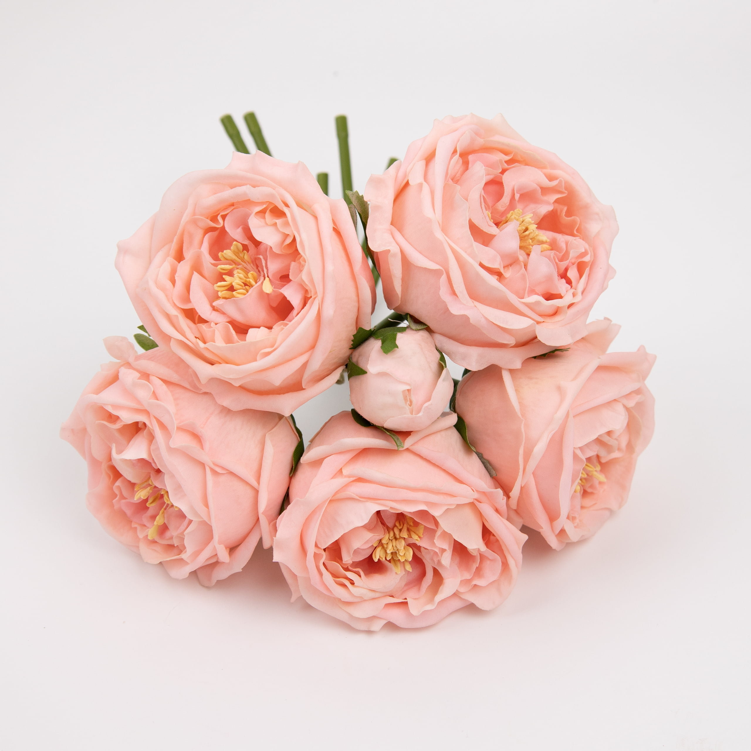 30cm Real-Touch 6 Heads Austin Rose Bundle