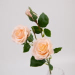 50cm Real-Touch 3 Heads Cappuccino Rose Spray