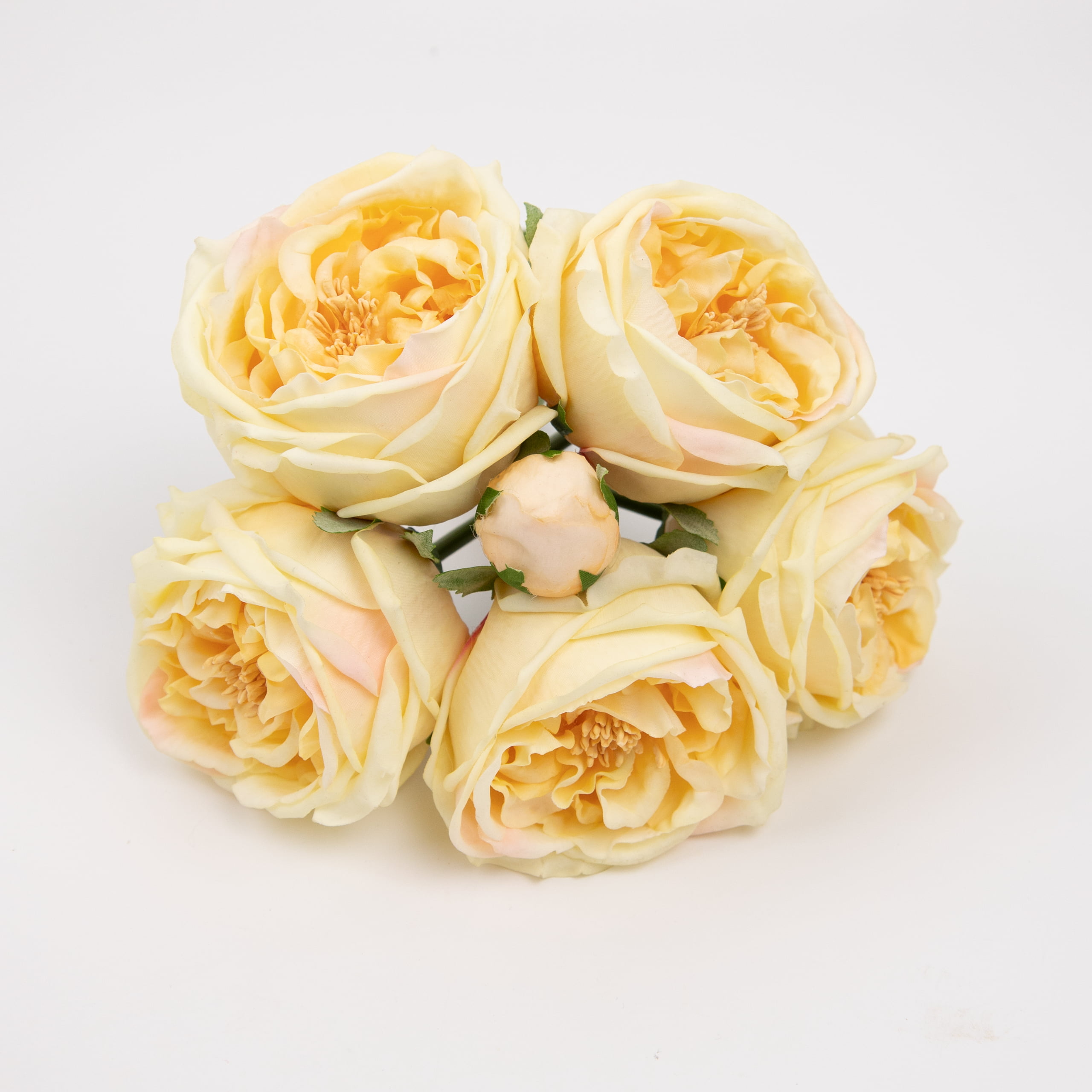30cm Real-Touch 6 Heads Austin Rose Bundle