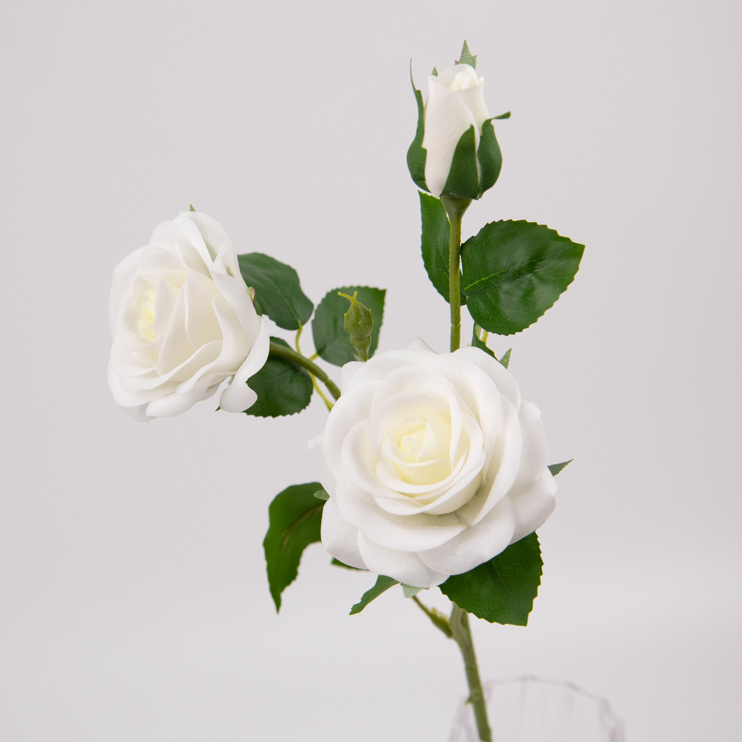 50cm Real-Touch 3 Heads Cappuccino Rose Spray