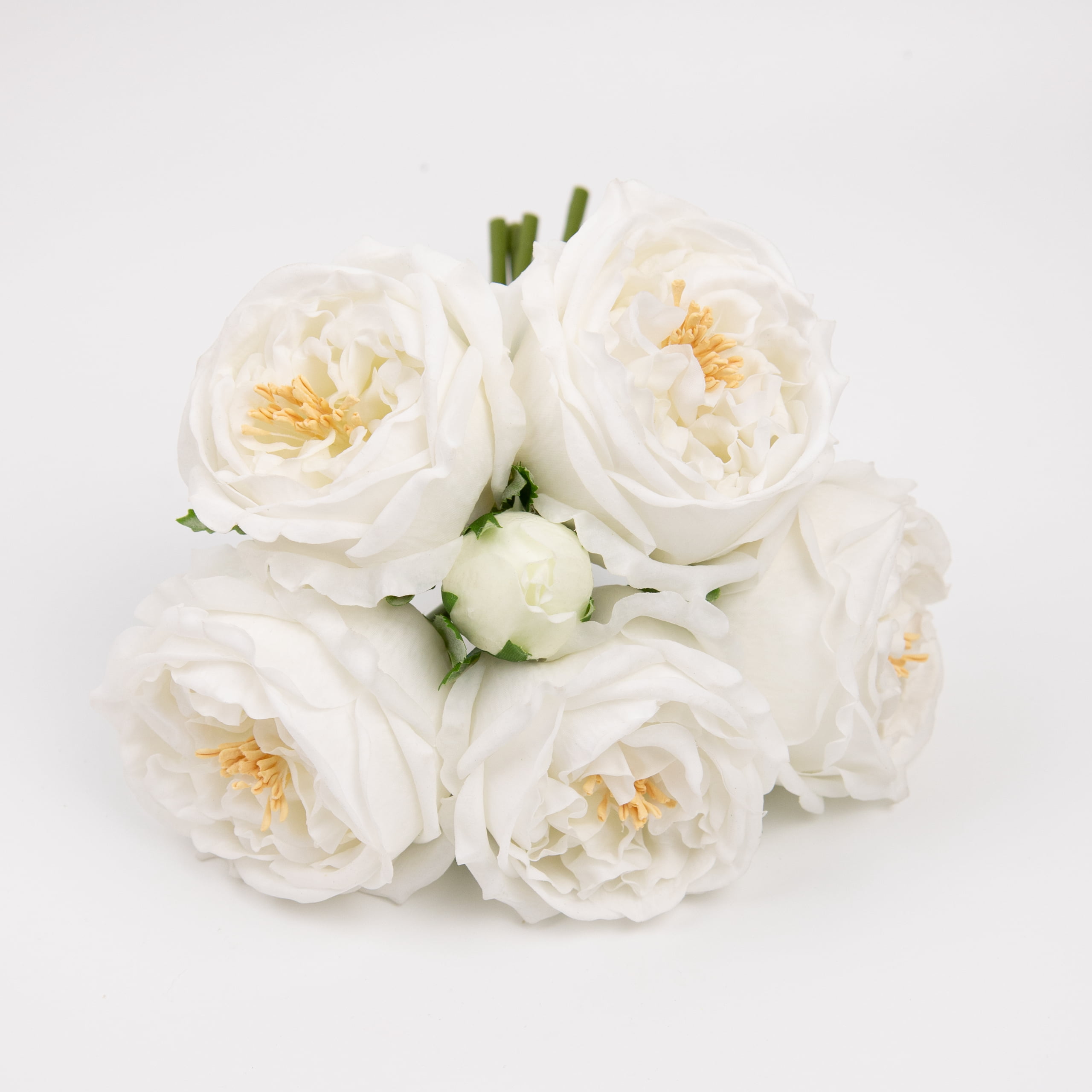 30cm Real-Touch 6 Heads Austin Rose Bundle