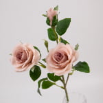 50cm Real-Touch 3 Heads Cappuccino Rose Spray