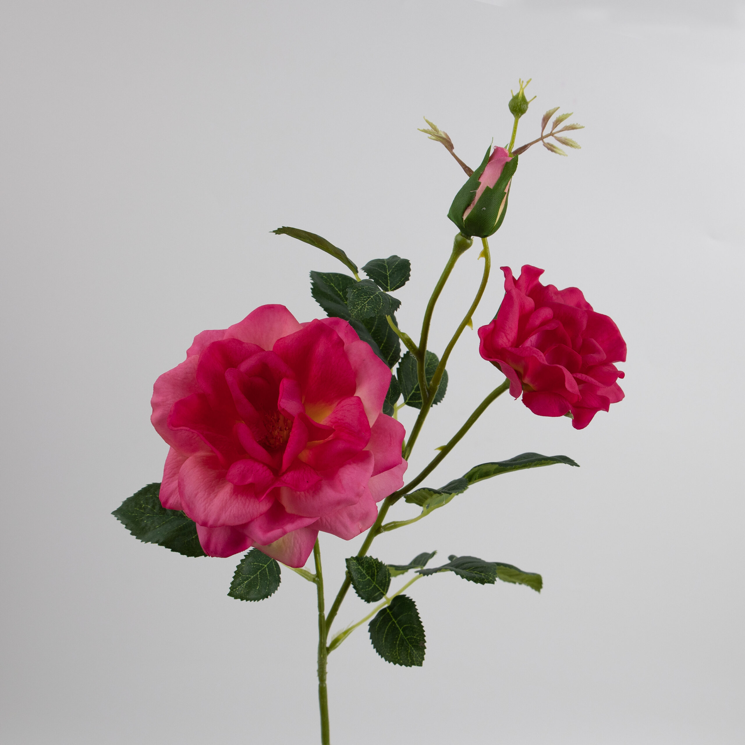 70cm Real-Touch 3 Heads Jasmine Rose Spray