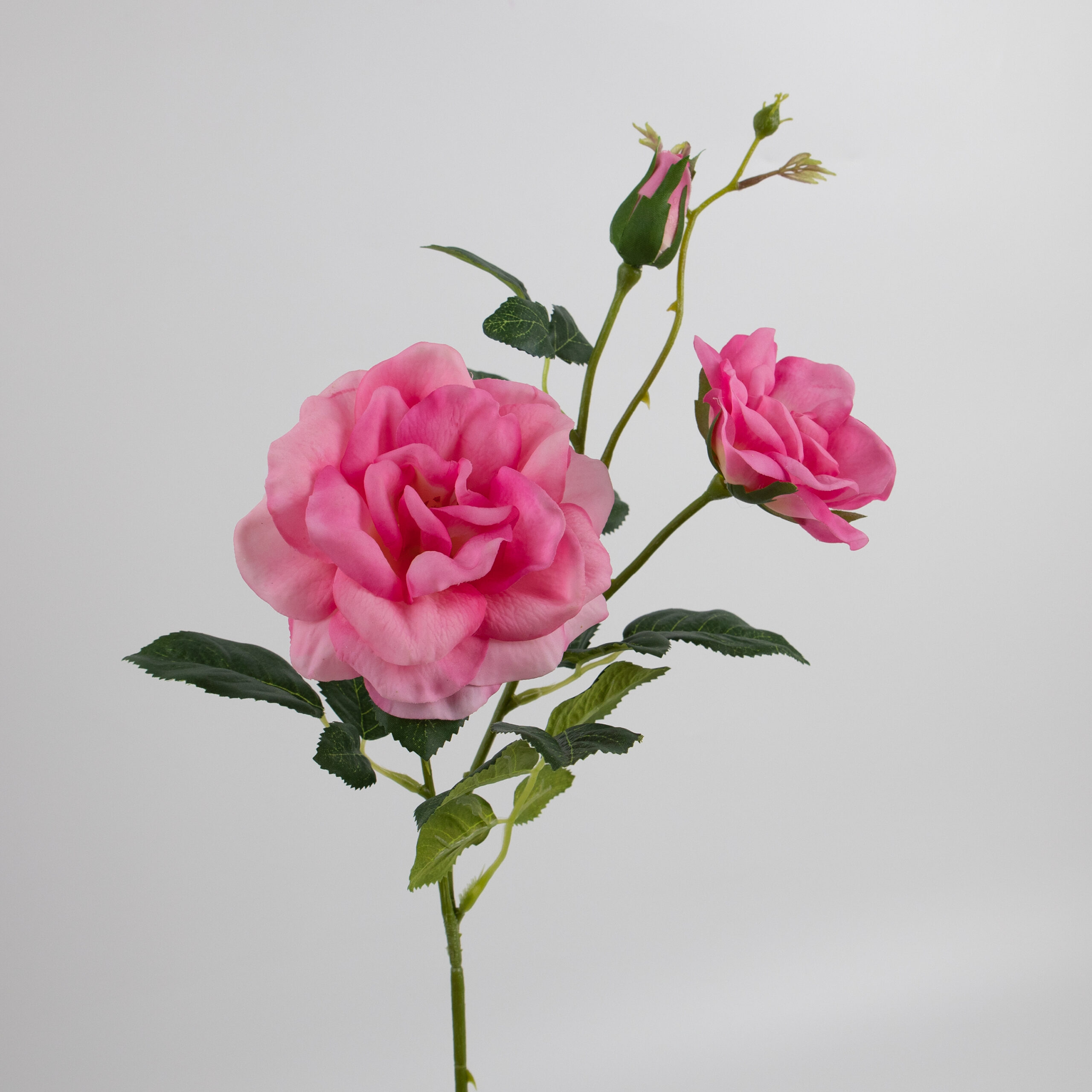 70cm Real-Touch 3 Heads Jasmine Rose Spray