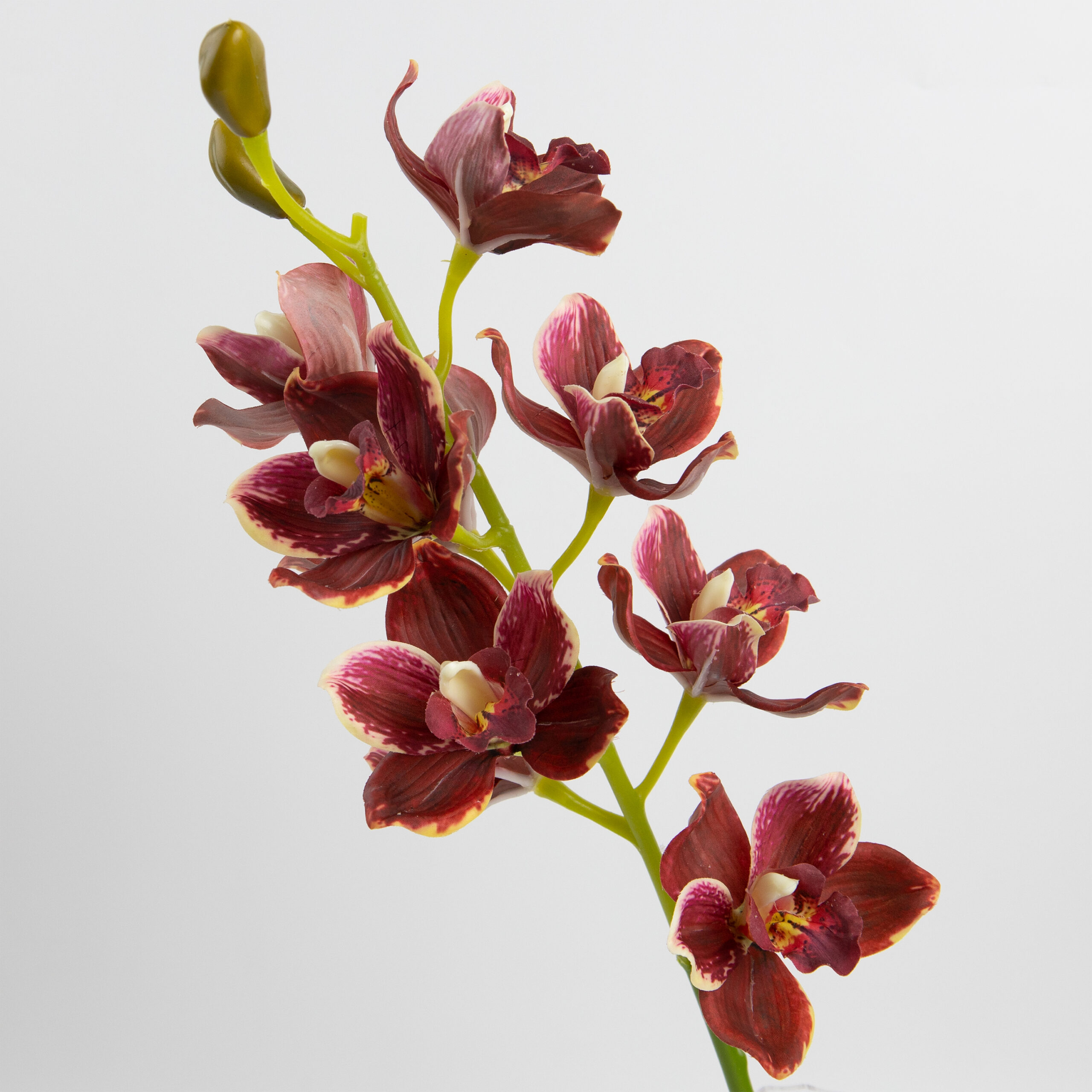 69cm Real-Touch 9 Heads Cymbidium Orchid Stem